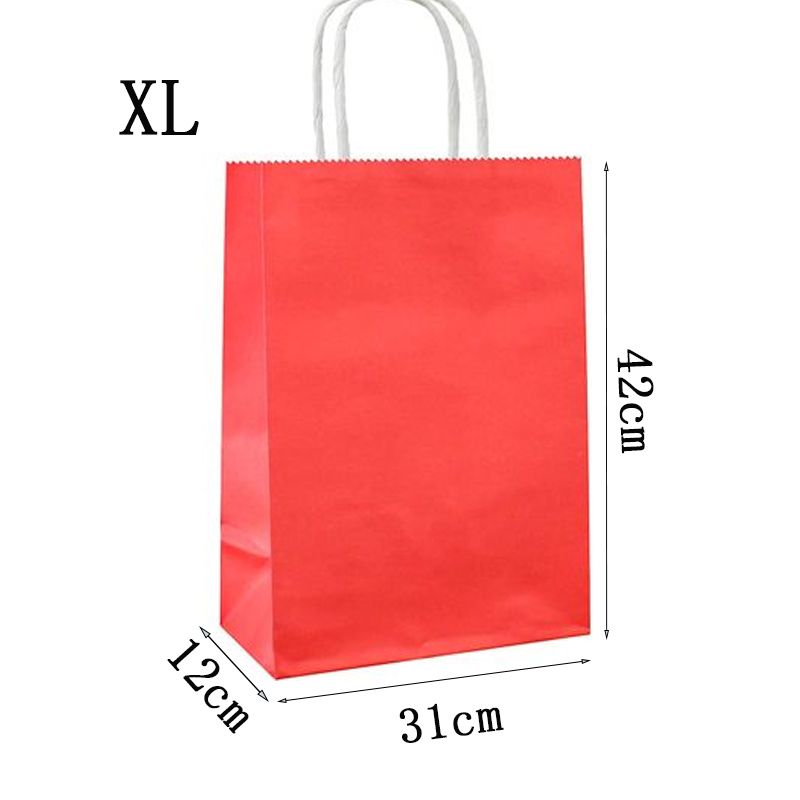 Bestby - Kraft Paper Gift Bags(12 Pack) - Red - XL - Image 5