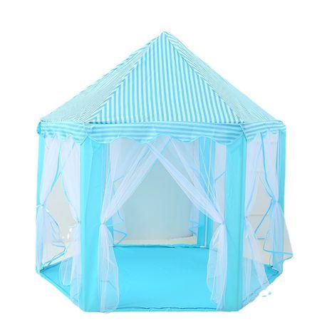 Princess/Prince Castle Portable Play Tent with Net for Kids - Blue
