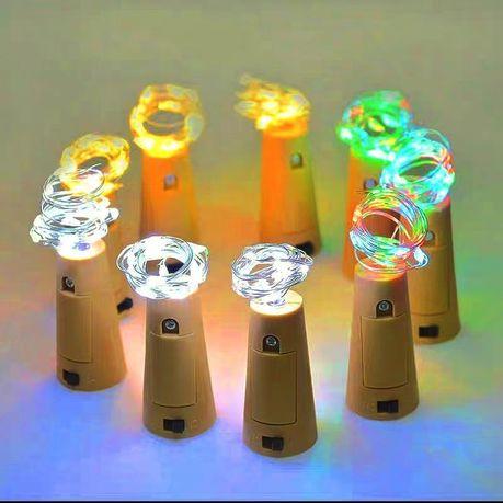 AICOM-Bottle Cork LED Fairy String Lights DIY for Decorations(2mx10 Pack) - Warm White