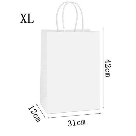 Bestby - Kraft Paper Gift Bags(12 Pack) - White - XL - Image 4