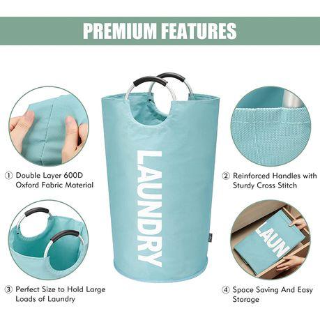 Bestby - 82L Large Collapsible Laundry Basket (4 Colors) - Grey - Image 4