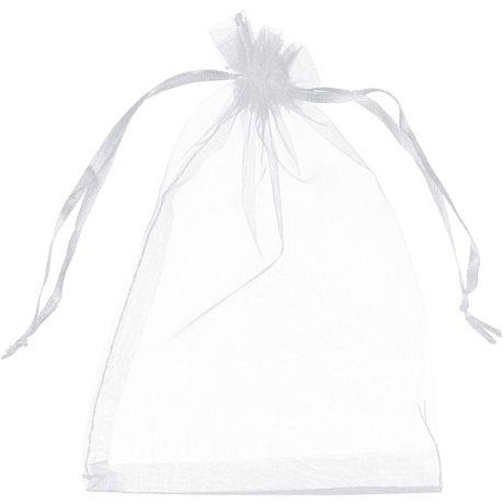 Bestby - Bulk 50pcs Organza Bags - 13x18cm - Black - White