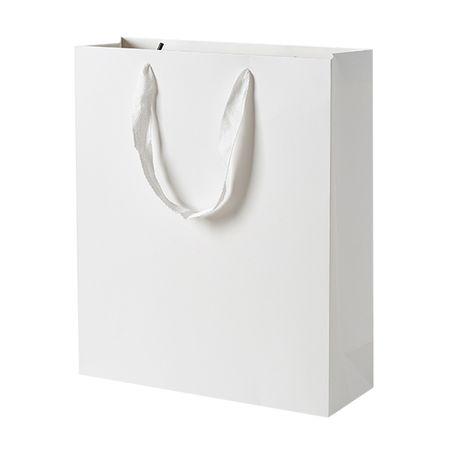 Premium Paper Gift Bags (12 Pack) -L(28x10x33cm) - White