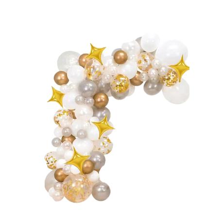 Balloon Arch Kit for Party Decor (100 Pieces) - Silver Gold - Image 3