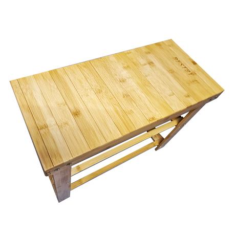 Bamboo 3 Tier Shoe Rack Bench - XL - Image 4