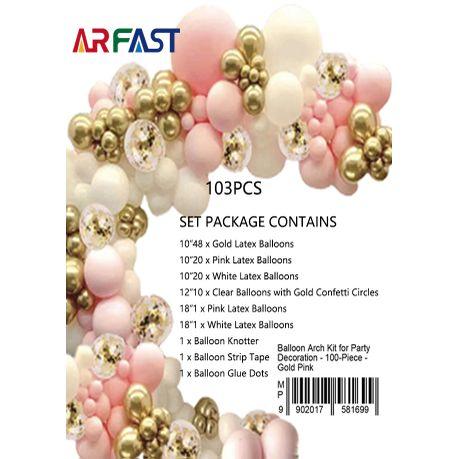 Balloon Arch Kit for Party Decoration - 100-Piece - Gold Pink - Image 7