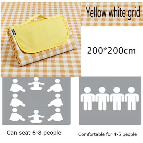 Bestby - 2x2m Extra Large Outdoor Camping Picnic Beach Mat/Blanket - Brown White - Image 13