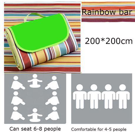 Bestby - 2x2m Extra Large Outdoor Camping Picnic Beach Mat/Blanket - Brown White - Image 5