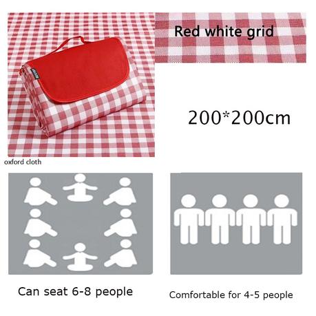 Bestby - 2x2m Extra Large Outdoor Camping Picnic Beach Mat/Blanket - Brown White - Image 9