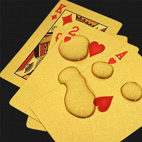 Gold Foil Plated Playing Card Poker Cards - Set of 2 - Euro