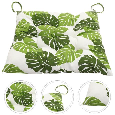 Bestby - Square Chair Seat Patio Cushion - 40x40x6cm - White Grid