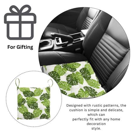 Bestby - Square Chair Seat Patio Cushion - 40x40x6cm - White Grid - Image 3