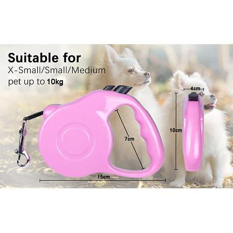 5M Retractable Dog Leash for Small/Medium Dog - Black - Image 8