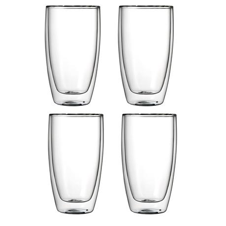 Bestby - 4-Pack Double Layer High Borosilicate Glass Cups - M