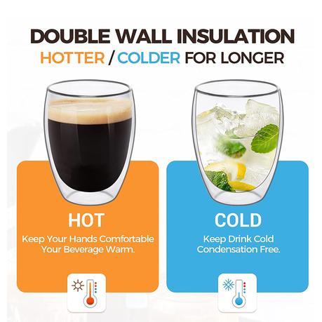 Bestby - 4-Pack Double Layer High Borosilicate Glass Cups - M - Image 3