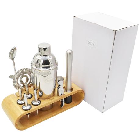 750ml Cocktail & Barware Tools Set with Bamboo Stand - Image 3