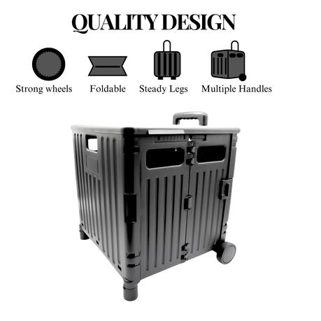 Bestby - 50L/65L Heavy Duty Foldable Cart with Wheels and Pull Handle - 50.0 L - Image 8