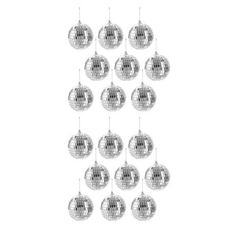 Bestby 6cm/4cm Glass Mirror Balls for Festival or Party Decoration(18 PCS) - 4 cm