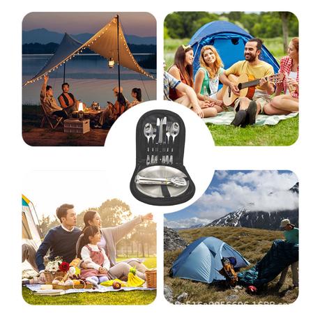 Bestby 11 Pieces Silverware Cutlery Set for Picnic or Camping (Set of 2) - Image 4