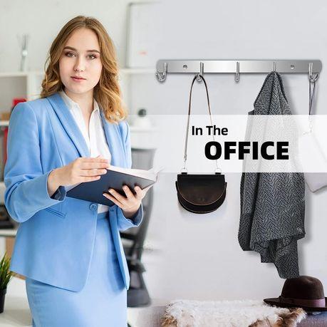 2 Pack Heavy Duty Wall Coat Rack with Hooks - 44 cm - Image 5