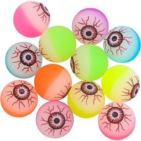 Bulk Pieces Bouncy Halloween Eye Balls in Plastic Canister - 4.2 cm
