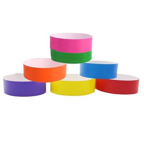 BESTBY-Paper Ticket Wristbands for Event/Concert/Party (700PCS Rainbow Set)