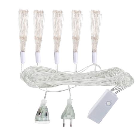 AICOM - 100 LED Fairy String Starburst Lights/Firework Lights (5 Pack) - Warm White