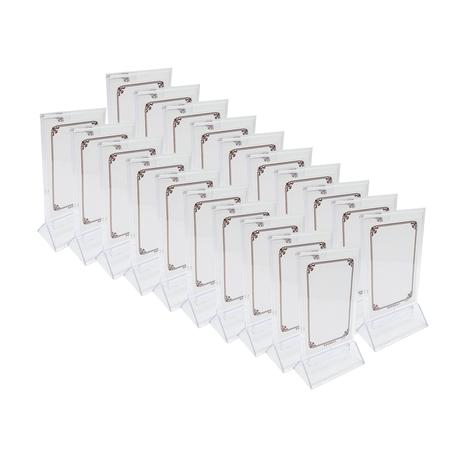 Bestby - Vertical Double-Sided Table Display Holder Menu Stand (Set Of 20) - 20 cm