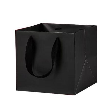 Bestby - 12pcs Premium Paper Gift Bags (Square 15 x15 x15cm) - White