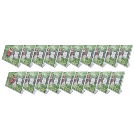 Arfast -20pcs L-Shaped Table Display Holder For Menu/Photo(Landscape) - 21 cm