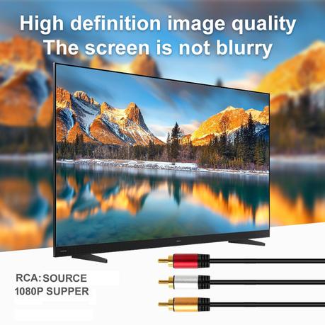 AICOM - 3RCA (AV) to HDMI Male Converter Cable (2m) - Image 5