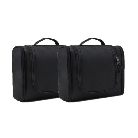Bestby - 4 Colors Available Travel Toiletry Bag Organizer(Set of 2) - Black