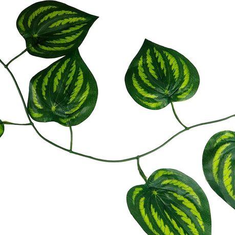 Bestby - 12 Strands Artificial Vines Green Leaves - Watermelon Peperomia - Image 5