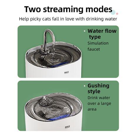 AICOM - 2.2L Pet Water Dispenser Fountain with Stainless Steel Tap - Black, Transparent - Image 14