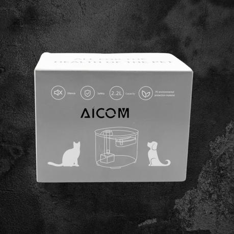 AICOM - 2.2L Pet Water Dispenser Fountain with Stainless Steel Tap - Black, Transparent - Image 16