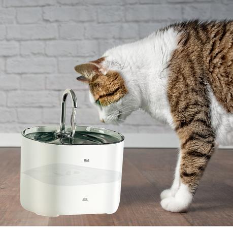 AICOM - 2.2L Pet Water Dispenser Fountain with Stainless Steel Tap - Black, Transparent - Image 17