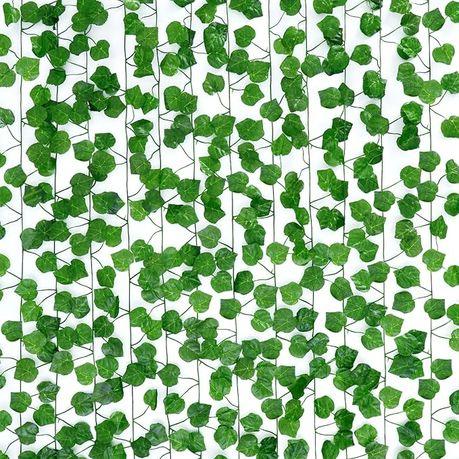 Bestby - 12 Strands 70 leaves Artificial Vine Green Leaves - Grape