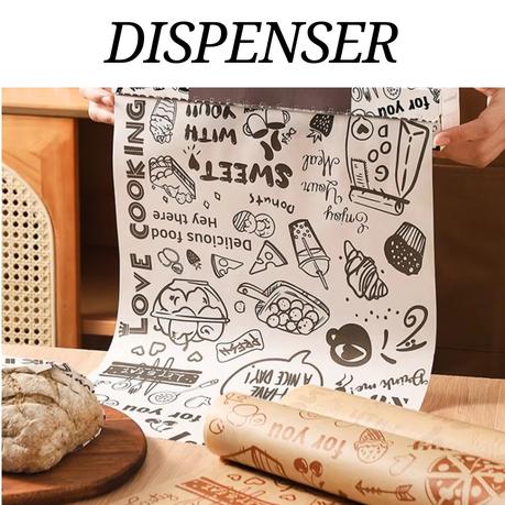 Bestby - Retro Newspaper Design Pastry Baking Paper Cooking Paper(2 Rolls) - Brown - Image 4