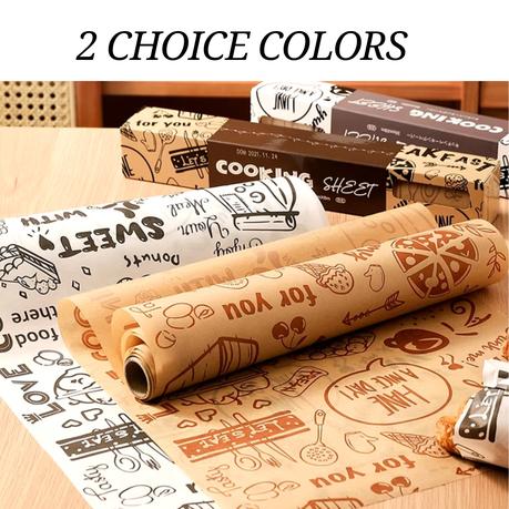 Bestby - Retro Newspaper Design Pastry Baking Paper Cooking Paper(2 Rolls) - Brown - Image 5