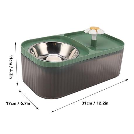 3L Large Capacity 2-in-1 Automatic Pet Water and Food Dispenser - White - Image 4