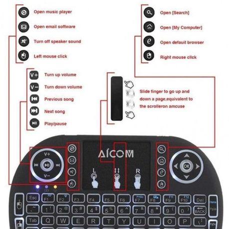 AICOM - Backlit Wireless Mini Keyboard Mouse Combo with Touchpad - Image 3