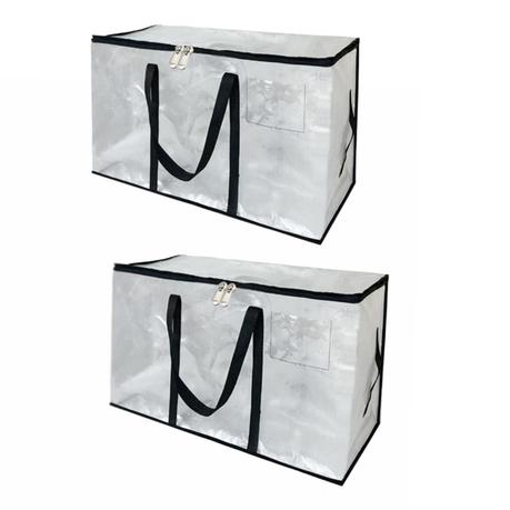 Bestby - 100L/40kg Heavy Duty Clear PP Storage Bag Moving Bag - 2 Pack