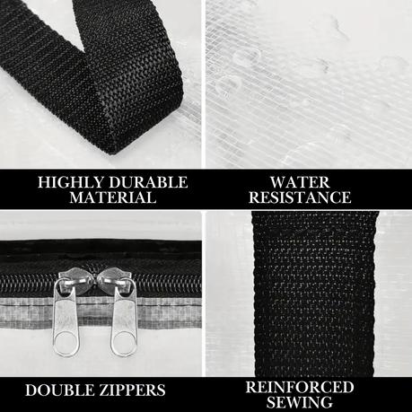 Bestby - 100L/40kg Heavy Duty Clear PP Storage Bag Moving Bag - 2 Pack - Image 3