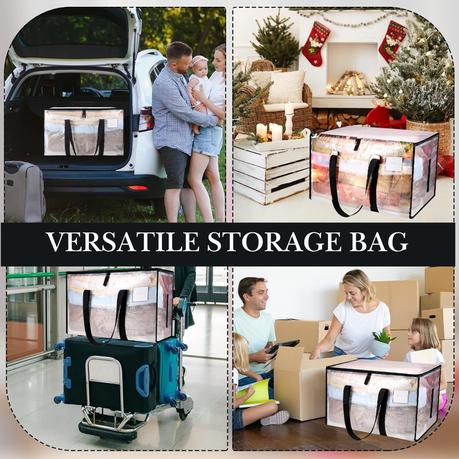 Bestby - 100L/40kg Heavy Duty Clear PP Storage Bag Moving Bag - 2 Pack - Image 6
