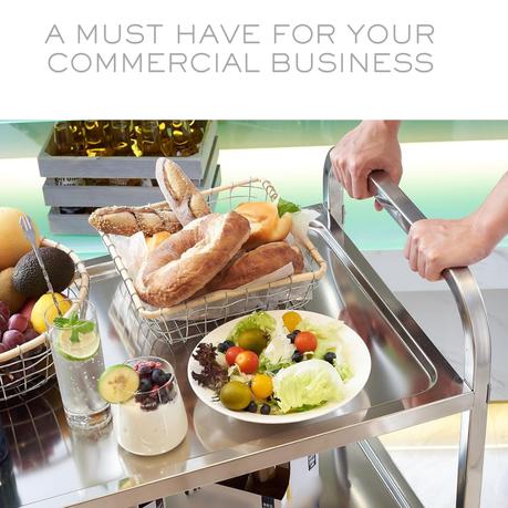 Bestby- 3-Tier Heavy Duty Stainless Steel Cart For Kitchen/Lab/Room Service - Image 6