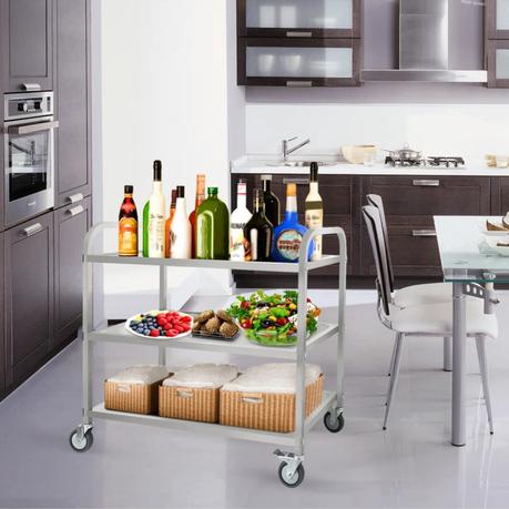 Bestby- 3-Tier Heavy Duty Stainless Steel Cart For Kitchen/Lab/Room Service - Image 7