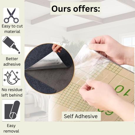 Bestby - 200x60cm Cat Scratcher Pad Self-Adhesive Furniture Guard Mat - Grey - Image 4