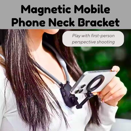 AICOM - Magnetic Hand-free Phone & Camera Holder Neck Mount POV/Vlog Selfie - Image 6