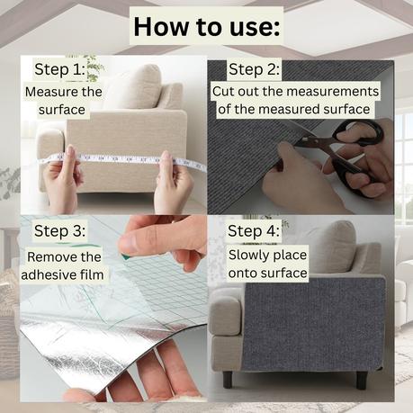 Bestby - 200x40cm Cat Scratcher Pad Self-Adhesive Furniture Guard Mat - Brown - Image 13