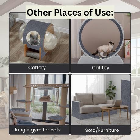 Bestby - 200x40cm Cat Scratcher Pad Self-Adhesive Furniture Guard Mat - Brown - Image 14